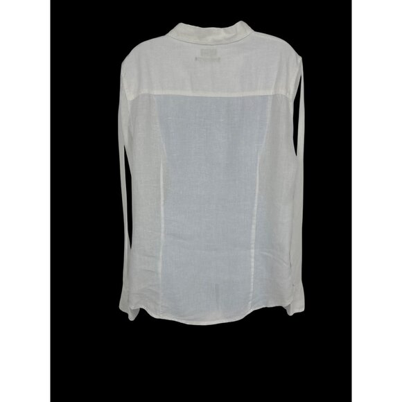 Baird McNutt for J. Crew Irish Linen Button-Down Shirt Slim Fit Women's Size 1X - Picture 4 of 10